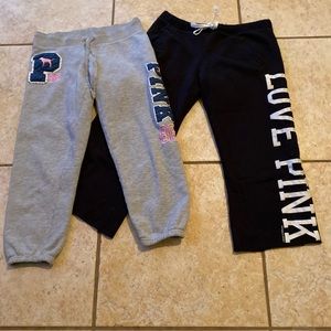 Pair of VICTORIA SECRET “pink Capri sweat pants